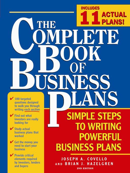 Title details for The Complete Book of Business Plans by Joseph Covello - Wait list